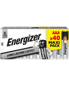 Energizer Everyday Long Lasting AAA-batterier (förpackning med 40 st)