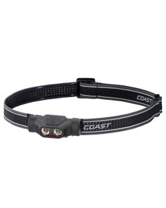 Coast LP30R kompakt uppladdningsbar pannlampa med rött och grönt ljus, 1100 lumen