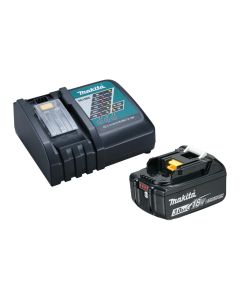 Makita 18 V batteripaket - 3,0 Ah batteri (BL1830B) + laddare (DC18RC)