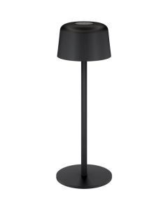 Uppladdningsbar LED-bordslampa för inomhus- och utomhusbruk, dimbar, 25 cm - Svart