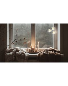 3D LED-stjärna 12x9x9,5cm inkl. sugkopp (batteridriven) - 3 st.