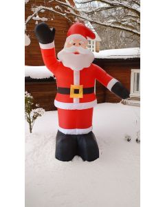 Stor uppblåsbar jultomte med LED-ljus, 240 cm.