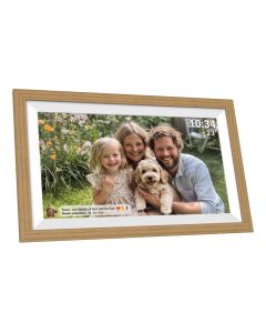 Denver PFF-1502LW Digital fotoram med ram, 15,6" - ljust trä