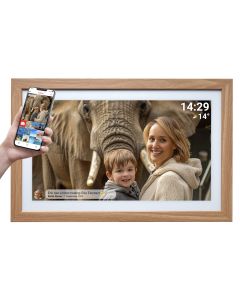 Denver PFF-2162LW Digital fotoram med ram, 21,5" - ljust trä