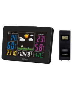 Denver WS-540B väderstation med radiostyrd klocka