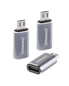 Intenso USB-C till Micro-USB adapter i aluminium – 3 st