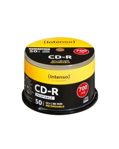 Intenso CD-R 700MB / 80 min 52x, spindel, utskrivbar – 50 st.