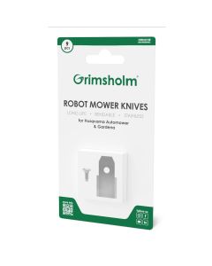 9 knivar för Husqvarna Automower, Gardena, McCulloch - rostfritt stål inkl. skruvar