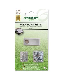9 knivar för Ryobi Roboyagi - rostfritt stål inkl. skruvar