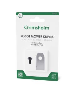 12 blad för V3, X3 Plus, X5, X7, L22 - rostfritt stål inkl. skruvar