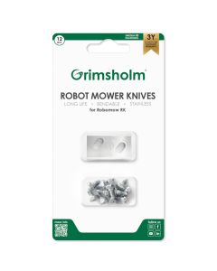 12 knivar för Robomow RK - rostfritt stål inkl. skruvar