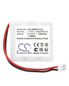 Batteri för nödbelysning URA 3,6V 300mAh Ni-MH