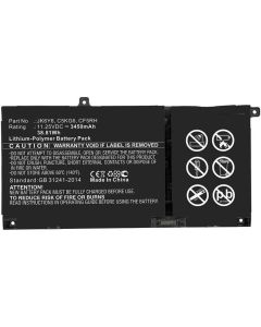 Batteri för Dell 38,81Wh 11,25V 3450mAh