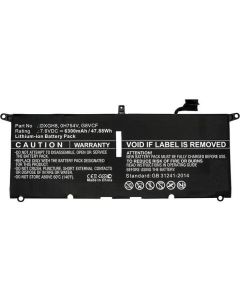 Batteri för Dell 47,88Wh 7,6V 6300mAh