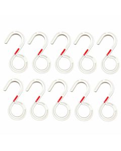 10 solida S-krokar för LED-remsor, ljuskedjor och kablar