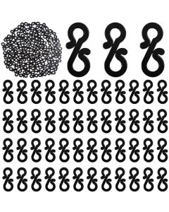 50 mini-S-krokar för lätta kedjor och tunna kablar