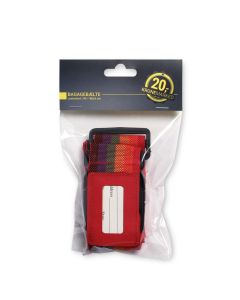 Bagagebælte, justerbart, 90-180x5 cm - multifarvet