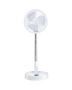 Teleskopisk USB-bordsfläkt, uppladdningsbar, 13,5 cm