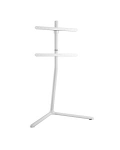 TV-golvstativ V-fot, kabelfäste, 49" - 70" - Vit