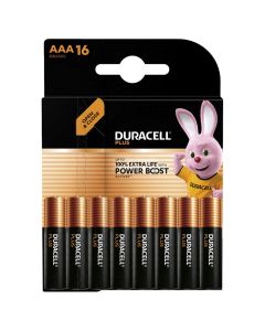 Duracell Plus Power Boost AAA/LR03 alkaliska batterier – 16 st.
