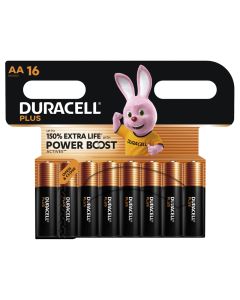 Duracell Plus Power Boost AA/LR6 alkaliska batterier – 16 st.