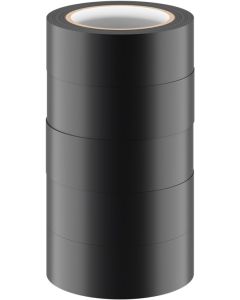Isoleringstejp, 19mm x 10m, svart, 5 st.