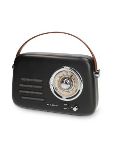 Nedis FM/AM-radio, laddningsbar, Bluetooth, AUX, USB-port