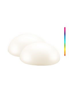 Goobay LED-solcellsbelysning för trädgården, Hemisphere, RGBW, 24 cm - 2 st.