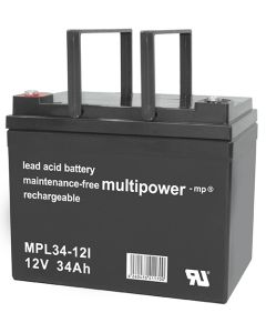 Multipower MPL34-12I blybatteri med lång livslängd 12V - 34Ah