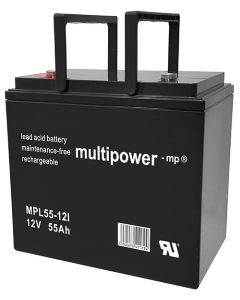 Multipower MPL55-12I blybatteri med lång livslängd 12V - 55Ah