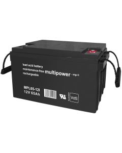 Multipower MPL65-12I blybatteri med lång livslängd 12V - 65Ah