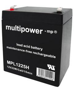 Multipower MPL1225H high-rate blybatteri 12V - 5Ah