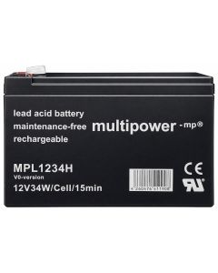 Multipower MPL1234H V0 high-rate blybatteri 12V - 8,5Ah