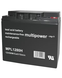 Multipower MPL1280H high-rate blybatteri 12V - 20Ah