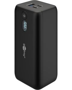Goobay Powerbank 20.000 mAh 65W PD (2× USB-C, 1× USB-A)