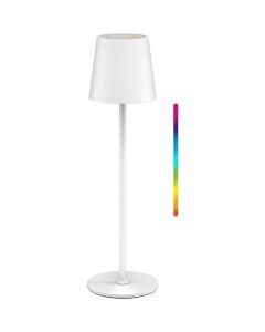 Goobay Uppladdningsbar LED-bordslampa för inom- och utomhusbruk, RGBW, dimbar, 38 cm - Vit