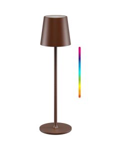 Goobay Uppladdningsbar LED-bordslampa för inom- och utomhusbruk, RGBW, dimbar, 38 cm - Kopparfärgad