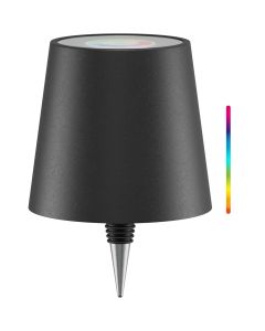 Goobay Uppladdningsbar LED-ficklampa, RGBW, dimbar - Svart
