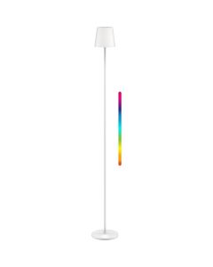 Goobay Uppladdningsbar LED-golvlampa för inom- och utomhusbruk, RGBW, dimbar, 122 cm - Vit