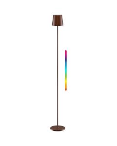 Goobay Uppladdningsbar LED-golvlampa för inom- och utomhusbruk, RGBW, dimbar, 122 cm - Kopparfärgad