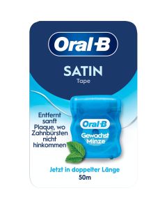 Oral-B Satin Tape Mint tandtråd, vaxad, 50 m
