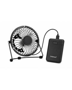 USB-bordfläkt med Intenso Powerbank 10 000 mAh