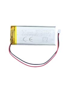 Litiumjonbatteri till LED-skåpsbelysning/ljuslist – 3,7 V, 600 mAh 