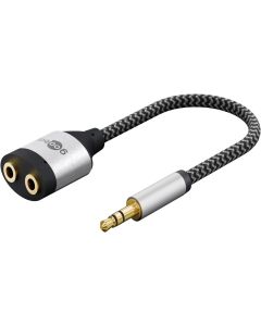 Goobay jack-splitter 3,5 mm, 1 hane till 2 honor, stereo – 0,18 m