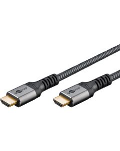 Goobay Soft HDMI-kabel med Ethernet, textil, 4K/60 Hz – 3 m