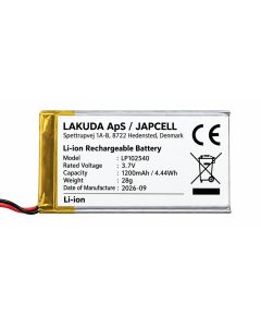 Batteri till Japcell HLS650 pannlampa – 3,7 V 1200 mAh