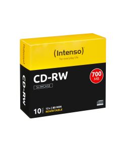 Intenso® CD-RW 700 MB/80, minst 12x hastighet – 10 stycken i smal förpackning