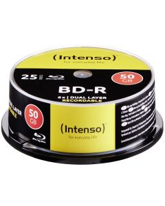 Intenso® Blu-ray, 6x hastighet, 50 GB – 25 stycken