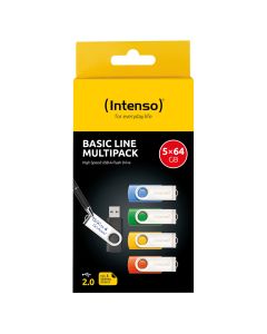Intenso® 5x64 GB USB-minnen – multipack