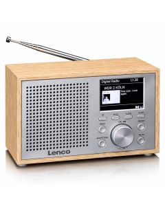 Lenco DAR-017WH DAB+/FM-radio med Bluetooth och LCD-skärm